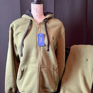 Olive green Polo Ralph Lauren sweatsuit